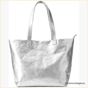 Large PVC Tote Bag with Zipper Closure, 15L Capacity, Shoulder Strap